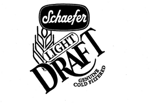 SCHAEFER LIGHT DRAFT GENUINE COLD FILTERED logo
