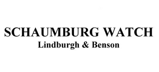 SCHAUMBURG WATCH LINDBURGH & BENSON logo