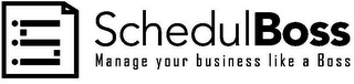 SCHEDULBOSS MANAGE YOUR BUSINESS LIKE A BOSS logo
