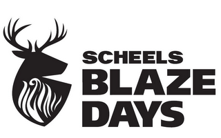 SCHEELS BLAZE DAYS logo