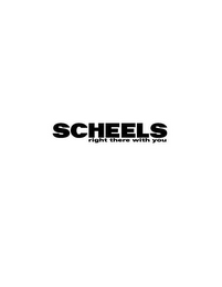 SCHEELS RIGHT THERE WITH YOU logo