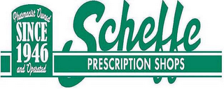 SCHEFFE PRESCRIPTION SHOPS PHARMACIST OWNED AND OPERATED SINCE 1946 logo