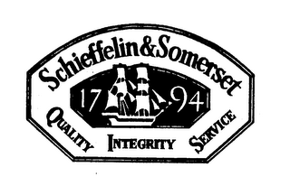 SCHIEFFELIN & SOMERSET QUALITY INTEGRITY SERVICE 1794 logo
