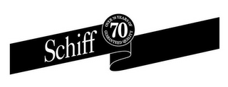 SCHIFF 70 OVER 70 YEARS OF GUARANTEED QUALITY logo
