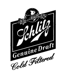 SCHLITZ GENUINE DRAFT COLD FILTERED logo