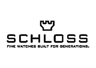 SCHLOSS FINE WATCHES BUILT FOR GENERATIONS. logo