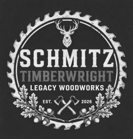 SCHMITZ TIMBERWRIGHT LEGACY WOODWORKS EST. 2026 logo