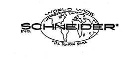 SCHNEIDER*INC. THE TRUSTED NAME WORLD WIDE logo