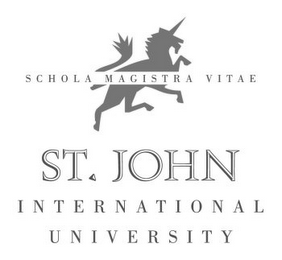SCHOLA MAGISTRA VITAE ST. JOHN INTERNATIONAL UNIVERSITY logo