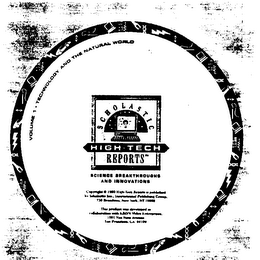 SCHOLASTIC HIGH-TECH REPORTS SCIENCE BREAKTHROUGHS AND INNOVATIONS VOLUME 1 TECHNOLOGY AND THE NATURAL WORLD logo