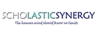 SCHOLASTICSYNERGY THE HUMAN MIND SHOULD KNOW NO LIMITS logo