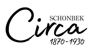 SCHONBEK CIRCA 1870 - 1930 logo