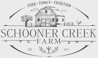 SCHOONER CREEK FARM FOOD FAMILY TRADITION EST. 2011 logo