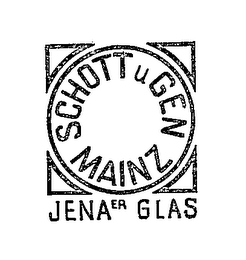 SCHOTT U GEN MAINZ JENA ER GLAS logo