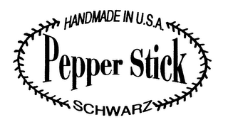 SCHWARZ PEPPER STICK HANDMADE IN U.S.A. logo