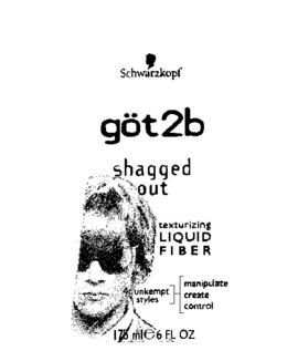 SCHWARZKOPF GÖT2BE SHAGGED OUT TEXTURIZING LIQUID FIBER 4: UNKEMPT STYLES MANIPULATE CREATE CONTROL 175 MLE 6 FL OZ logo