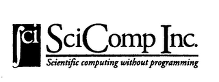 SCI SCICOMP INC. SCIENTIFIC COMPUTING WITHOUT PROGRAMMING logo