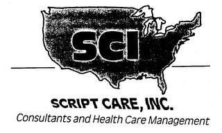 SCI SCRIPT CARE, INC. CONSULTANTS AND HEALTH CARE MANAGEMENT logo