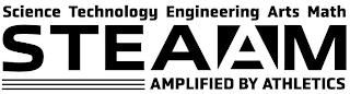SCIENCE TECHNOLOGY ENGINEERING ARTS MATH STEAAM AMPLIFIED BY ATHLETICS logo
