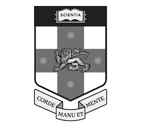 SCIENTIA CORDE MANU ET MENTE logo