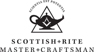 SCIENTIA EST POTENTIA SCOTTISH RITE MASTER CRAFTSMAN logo