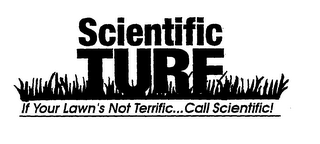 SCIENTIFIC TURF IF YOUR LAWN'S NOT TERRIFIC...CALL SCIENTIFIC! logo