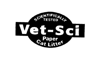 SCIENTIFICALLY TESTED VET-SCI PAPER CAT LITTER logo