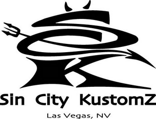 SCK SIN CITY KUSTOMZ LAS VEGAS, NV logo