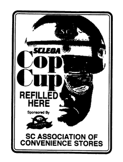 SCLEOA COP CUP REFILLED HERE SPONSORED BY SUPERIOR COFFEE SC ASSOCIATION OF CONVENIENCE STORES logo