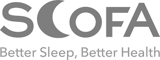 SCOFA BETTER SLEEP, BETTER HEALTH logo