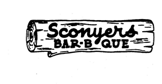 SCONYERS BAR-B QUE logo