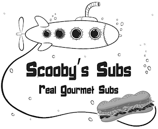 SCOOBY'S SUBS REAL GOURMET SUBS logo