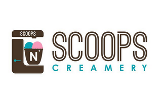 SCOOPS N7 SCOOPS CREAMERY logo