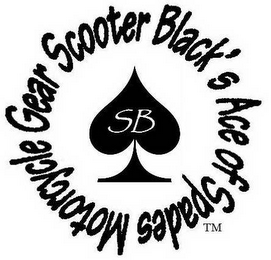 SCOOTER BLACK'S ACE OF SPADES MOTORCYCLE GEAR logo