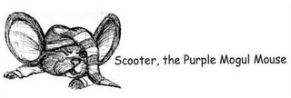 SCOOTER, THE PURPLE MOGUL MOUSE logo
