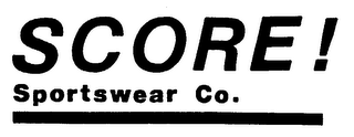 SCORE! SPORTSWEAR CO. logo
