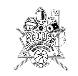 SCORES LEGENDARY SPORTS RESTAURANT logo