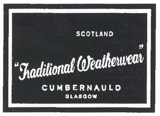 SCOTLAND, "TRADITIONAL WEATHERWEAR", CUMBERNAULD, GLASGOW logo