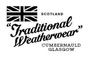 SCOTLAND "TRADITIONAL WEATHERWEAR" CUMBERNAULD GLASGROW logo