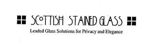 SCOTTISH STAINED GLASS LEADED GLASS SOLUTIONS FOR PRIVACY AND ELEGANCE logo