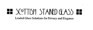 SCOTTISH STAINED GLASS LEADED GLASS SOLUTIONS FOR PRIVACY AND ELEGANCE logo