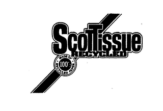 SCOTTISSUE RECYCLED MADE OF 100% RECYCLED PAPER logo