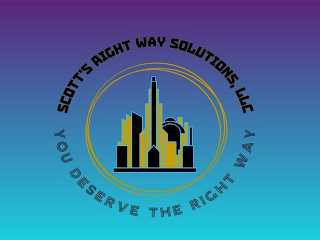 SCOTT'S RIGHT WAY SOLUTIONS, LLC YOU DESERVE THE RIGHT WAY logo