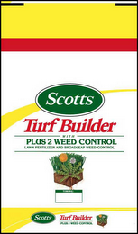 SCOTTS TURF BUILDER WITH PLUS 2 WEED CONTROL LAWN FERTILIZER AND BROADLEAF WEED CONTROL TIMING: logo
