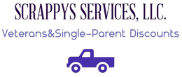 SCRAPPYS SERVICES, LLC. VETERANS&SINGLE-PARENT DISCOUNTS logo