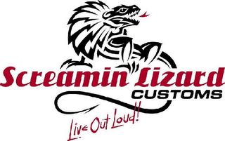 SCREAMIN LIZARD CUSTOMS LIVE OUT LOUD! logo