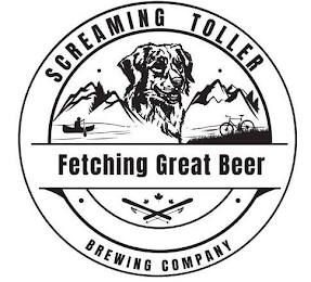 SCREAMING TOLLER BREWING COMPANY FETCHING GREAT BEER logo