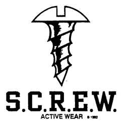 S.C.R.E.W. ACTIVE WEAR logo