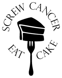 SCREW CANCER EAT CAKE logo