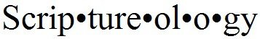 SCRIP·TURE·OL·O·GY logo
